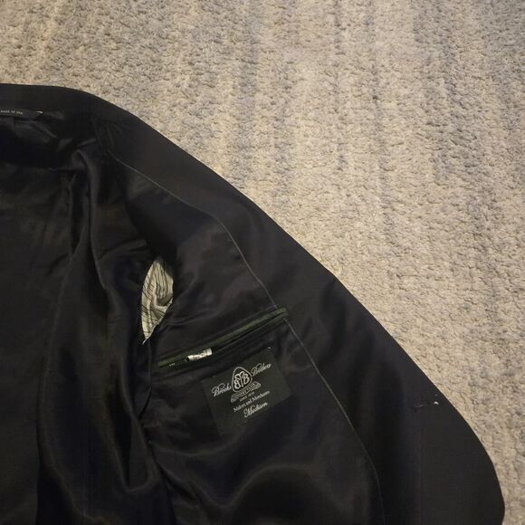 Brooks Brothers 1818 Madison X Loro Piana 40L Gold  Buttons Blazer Navy Blue - Picture 9 of 10